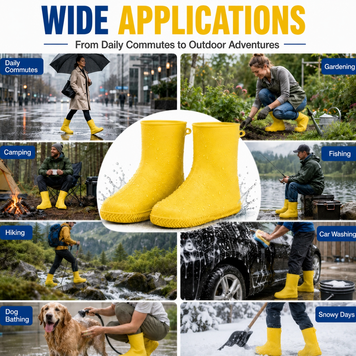 Koniec z mokrymi butami! Solidne buty przeciwdeszczowe — antypoślizgowe i składane, które zmieszczą się w Twojej torbie 🌧️