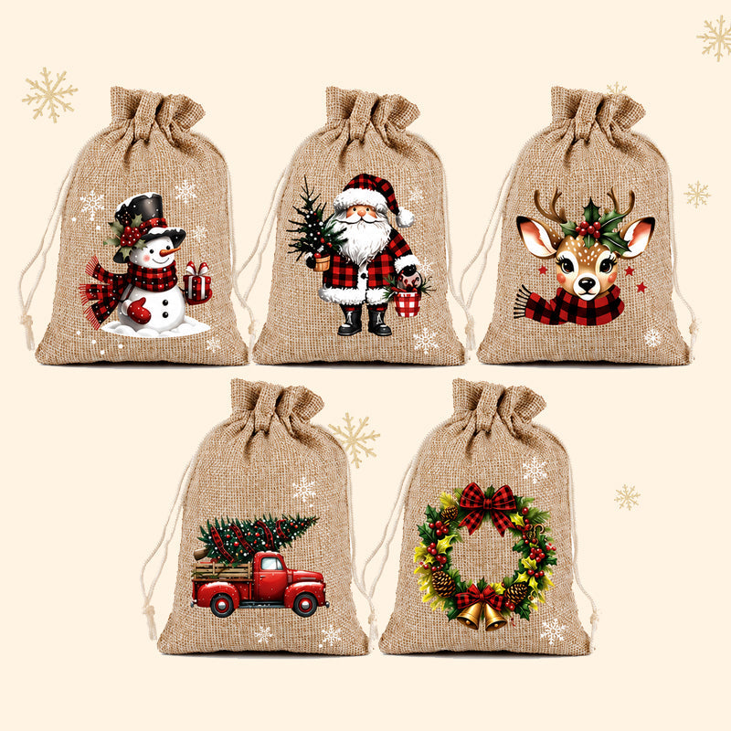 🎄 Świąteczne torebki prezentowe ze sznurkiem