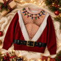 🎅Zabawna świąteczna koszulka z długim rękawem z motywem Świętego Mikołaja | Niezwykła świąteczna bluzka na imprezę
