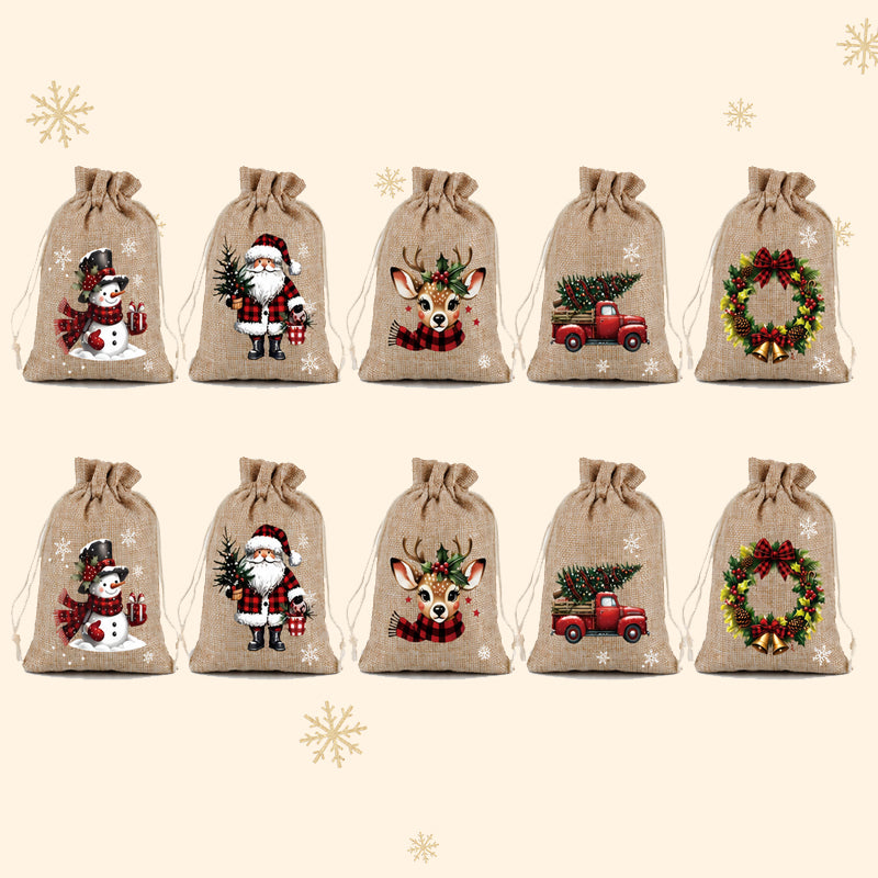 🎄 Świąteczne torebki prezentowe ze sznurkiem