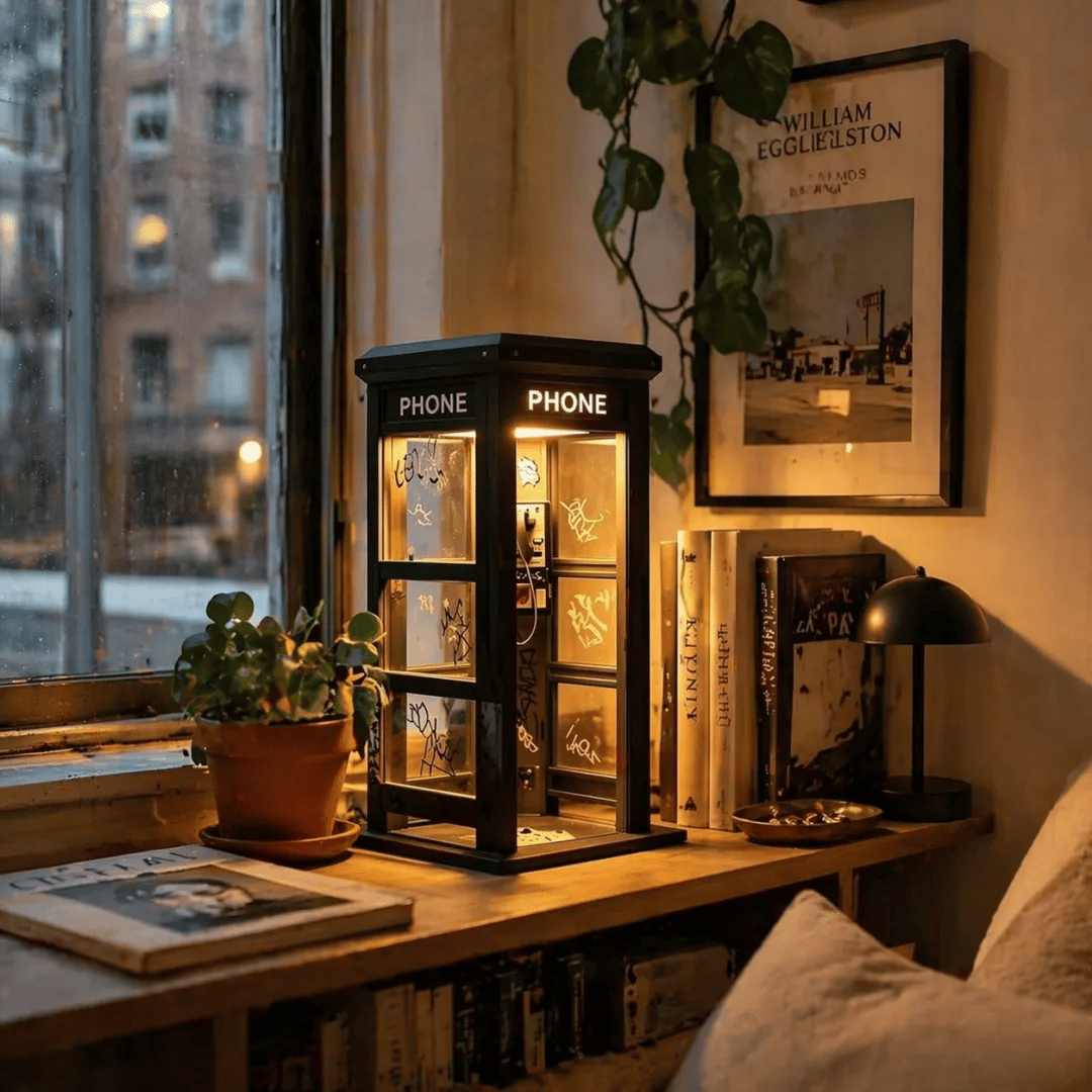 📞TERAZ 50% ZNIŻKI✨Lampa nastrojowa w stylu vintage w kształcie budki telefoniczne