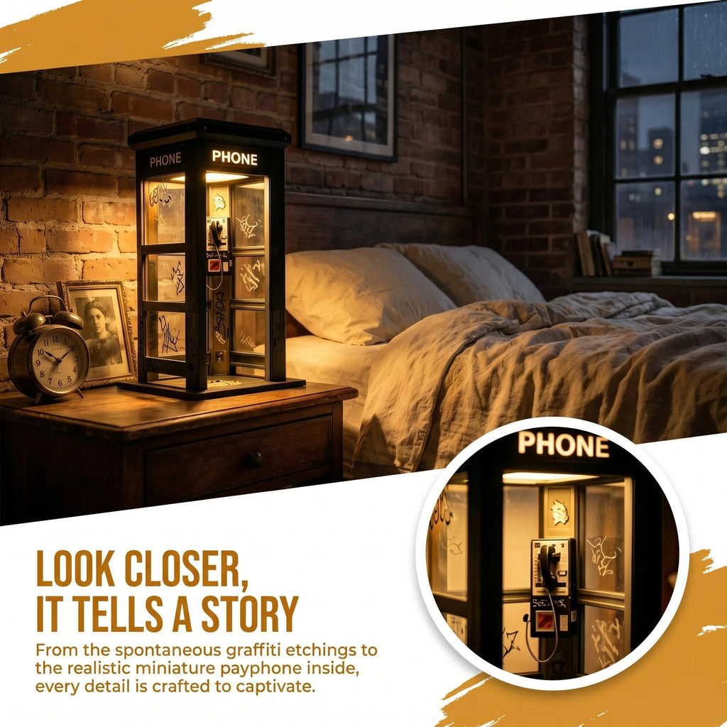 📞TERAZ 50% ZNIŻKI✨Lampa nastrojowa w stylu vintage w kształcie budki telefoniczne