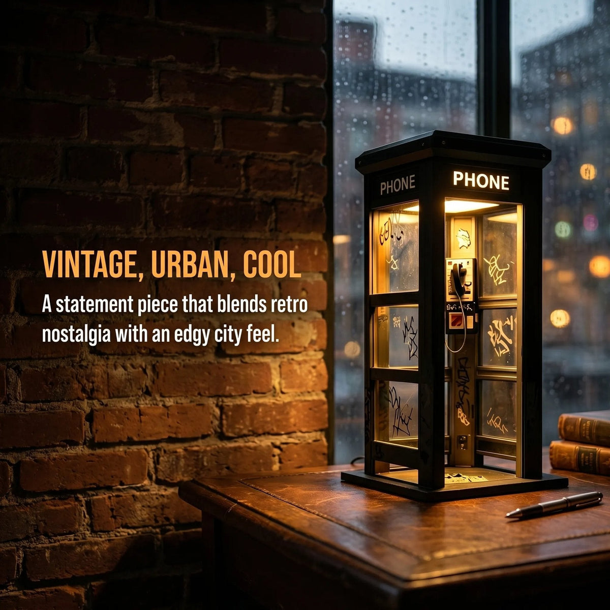 📞TERAZ 50% ZNIŻKI✨Lampa nastrojowa w stylu vintage w kształcie budki telefoniczne