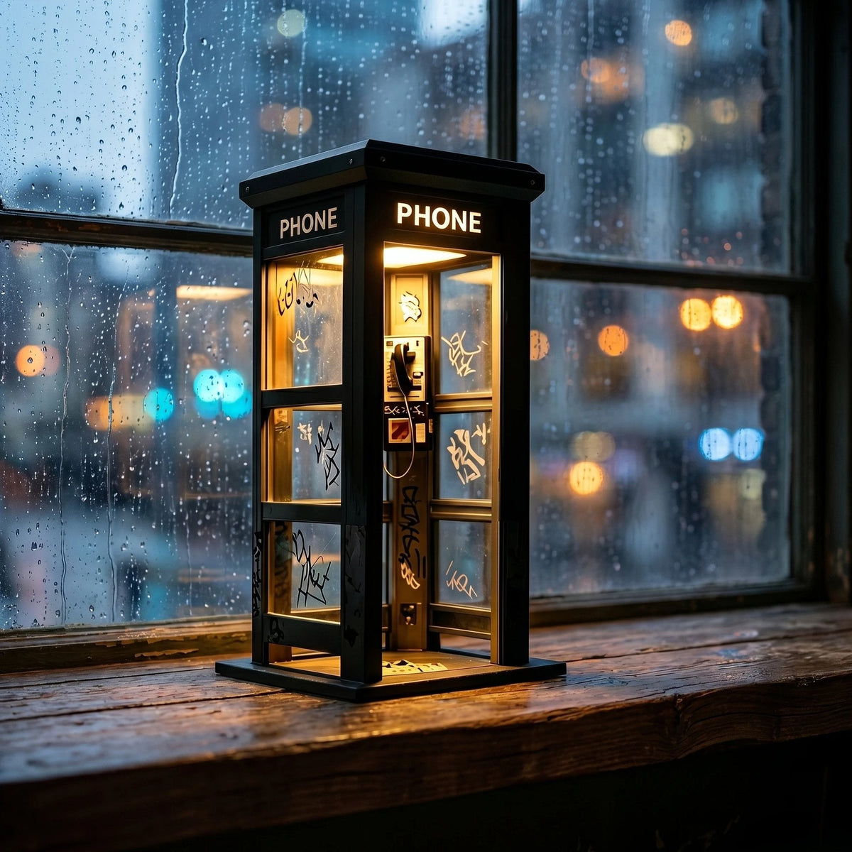 📞TERAZ 50% ZNIŻKI✨Lampa nastrojowa w stylu vintage w kształcie budki telefoniczne