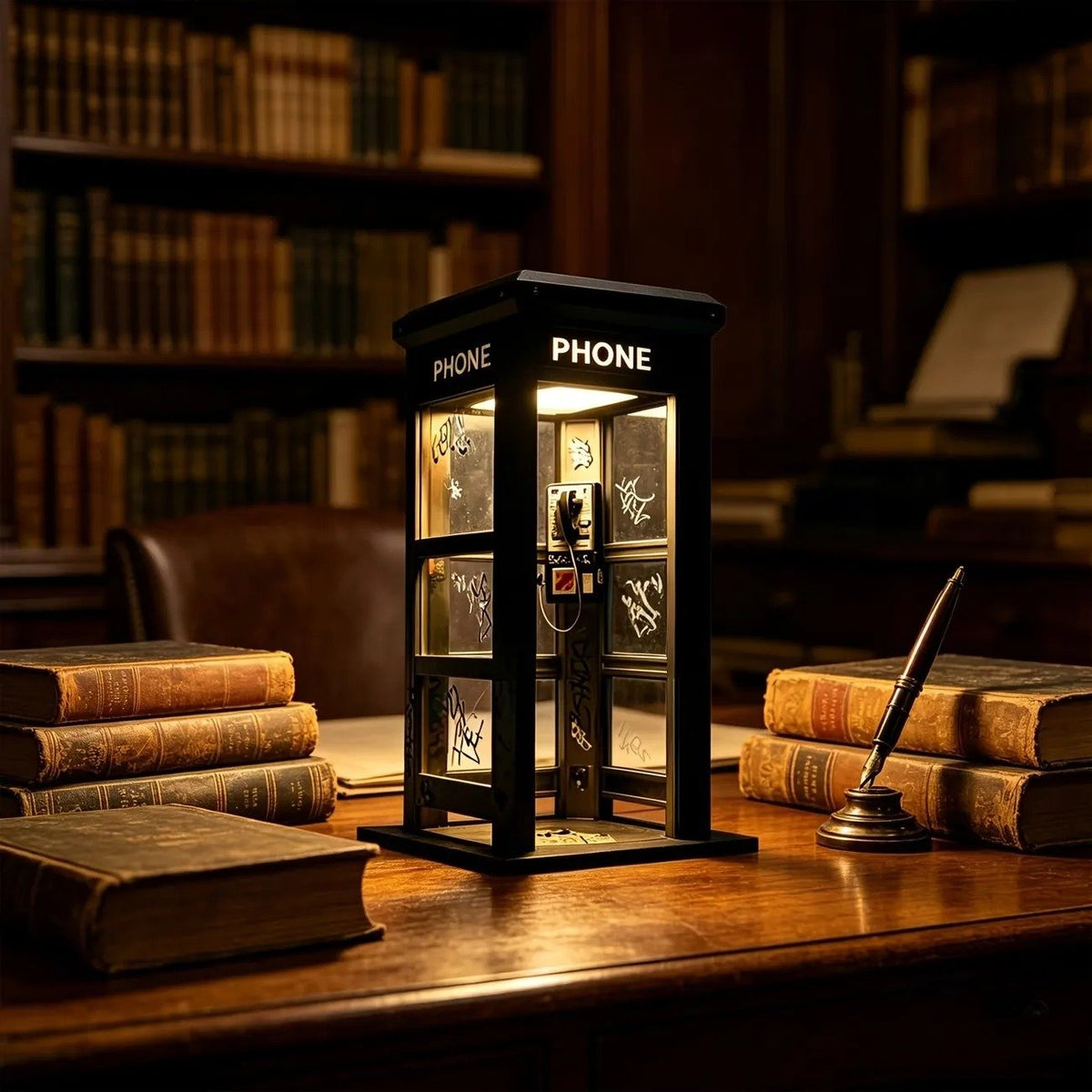 📞TERAZ 50% ZNIŻKI✨Lampa nastrojowa w stylu vintage w kształcie budki telefoniczne