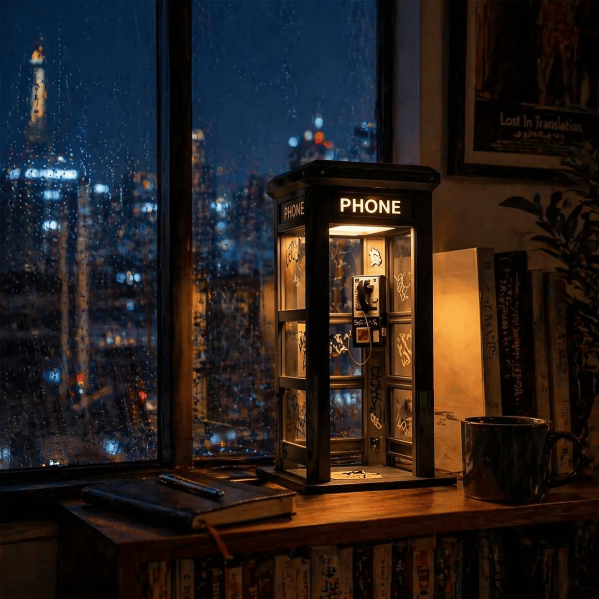 📞TERAZ 50% ZNIŻKI✨Lampa nastrojowa w stylu vintage w kształcie budki telefoniczne