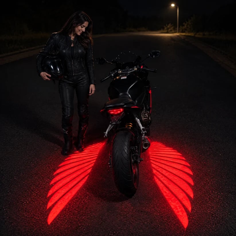 🏍️ Lampy projektorowe LED w kształcie anielskich skrzydeł do motocykli