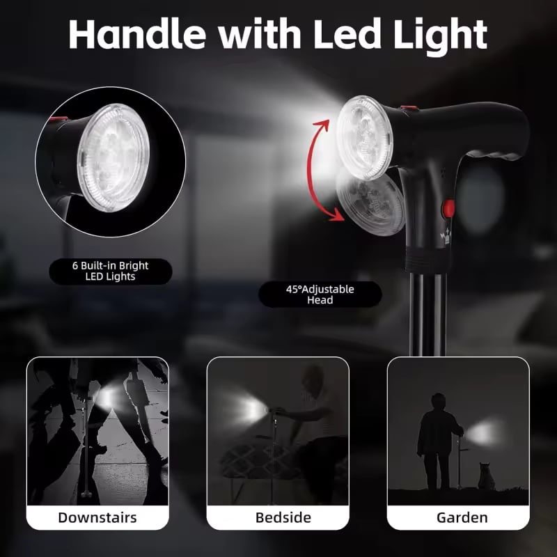 Nowy model składanej kuli z podświetleniem LED 🦯