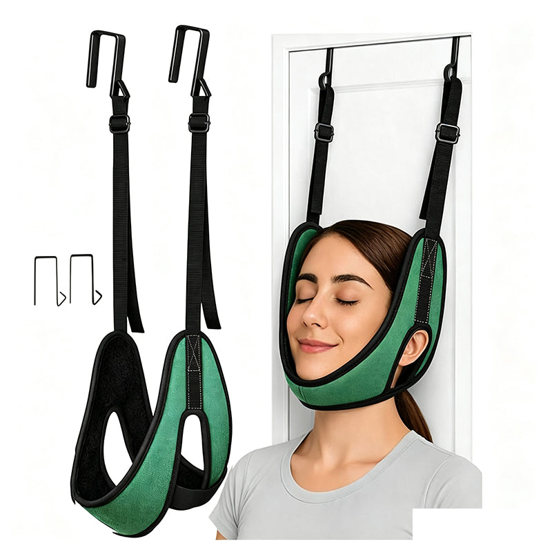 🧘 OGRANICZONA OFERTA – 50% ZNIŻKI! 💆 Urządzenie do trakcji szyjnej montowane na drzwiach, łagodzące ból szyi – łatwa instalacja, delikatna ulga, idealne do użytku domowego ✨
