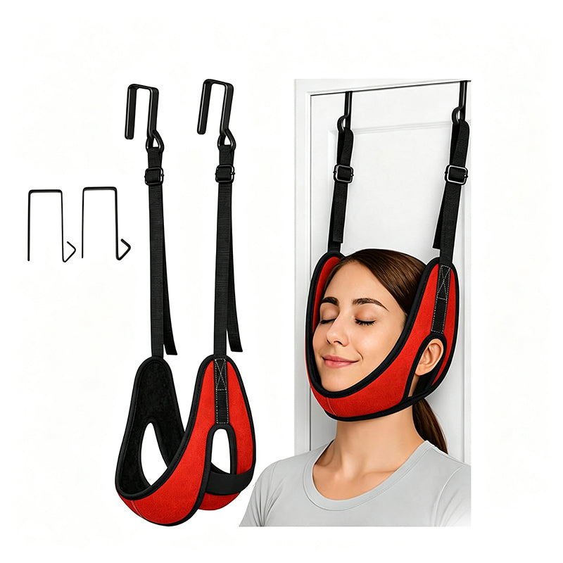 🧘 OGRANICZONA OFERTA – 50% ZNIŻKI! 💆 Urządzenie do trakcji szyjnej montowane na drzwiach, łagodzące ból szyi – łatwa instalacja, delikatna ulga, idealne do użytku domowego ✨