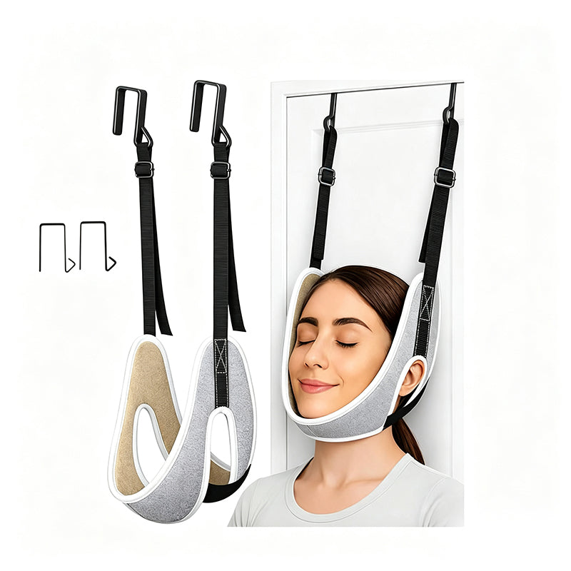 🧘 OGRANICZONA OFERTA – 50% ZNIŻKI! 💆 Urządzenie do trakcji szyjnej montowane na drzwiach, łagodzące ból szyi – łatwa instalacja, delikatna ulga, idealne do użytku domowego ✨